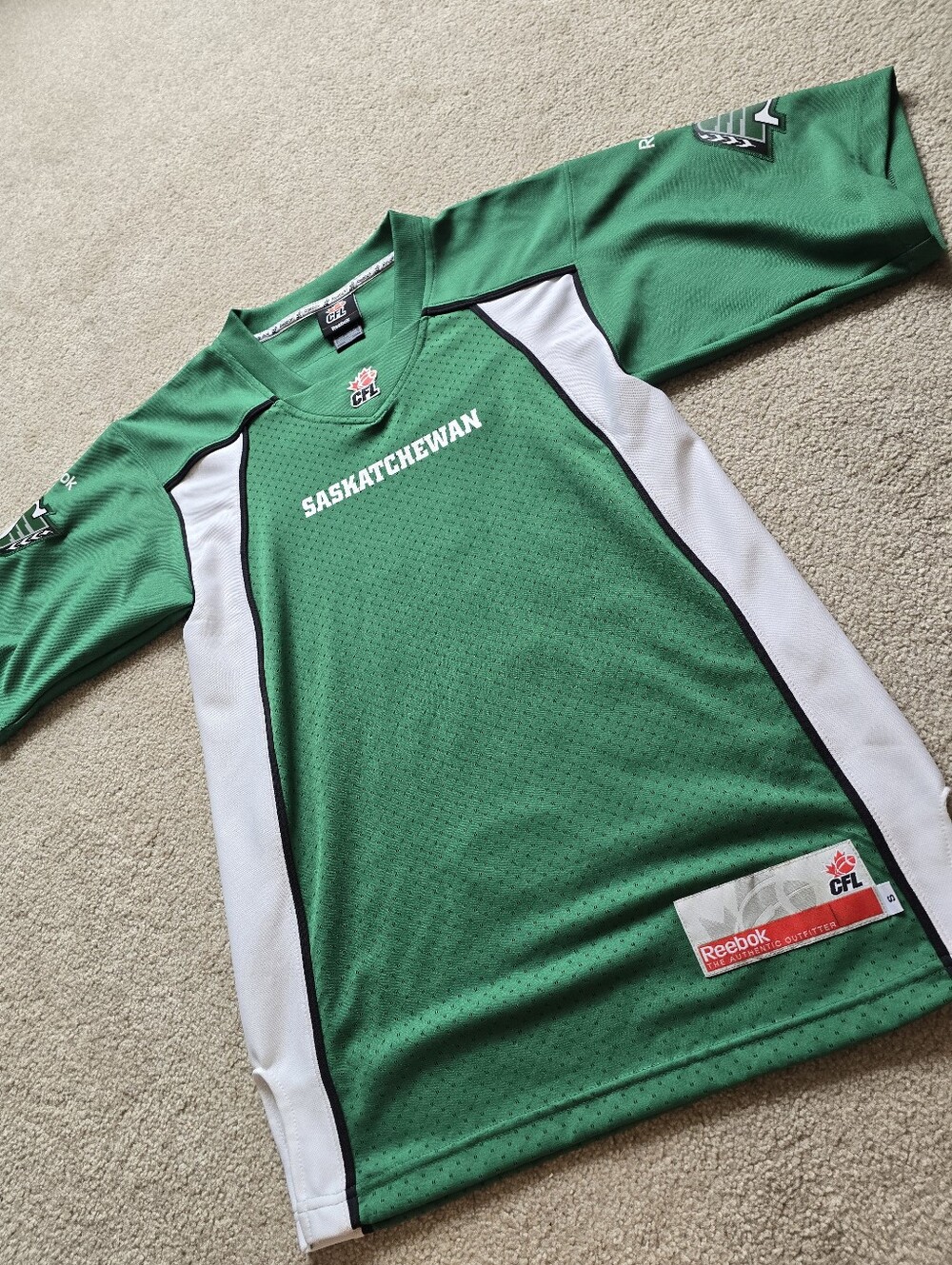 Reebok CFL Saskatchewan 89 GETZLAF Football Jersey Unisex Size Small - Picture 5 of 10
